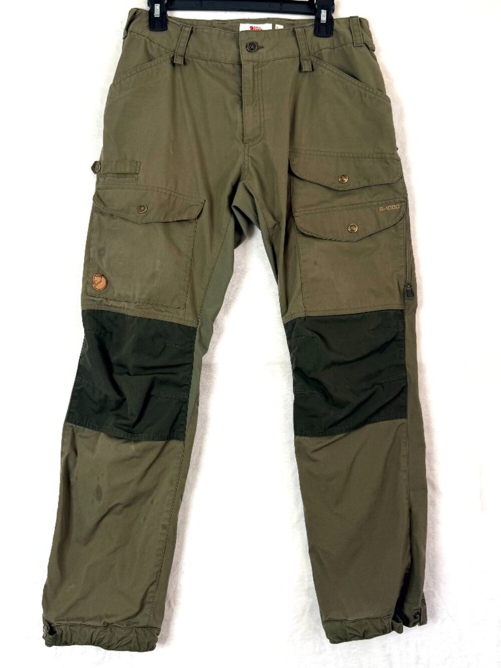 FJALLRAVEN G 1000 Ventilated Trousers Hike Trek Gorpcore Cargo Pants 30 Green